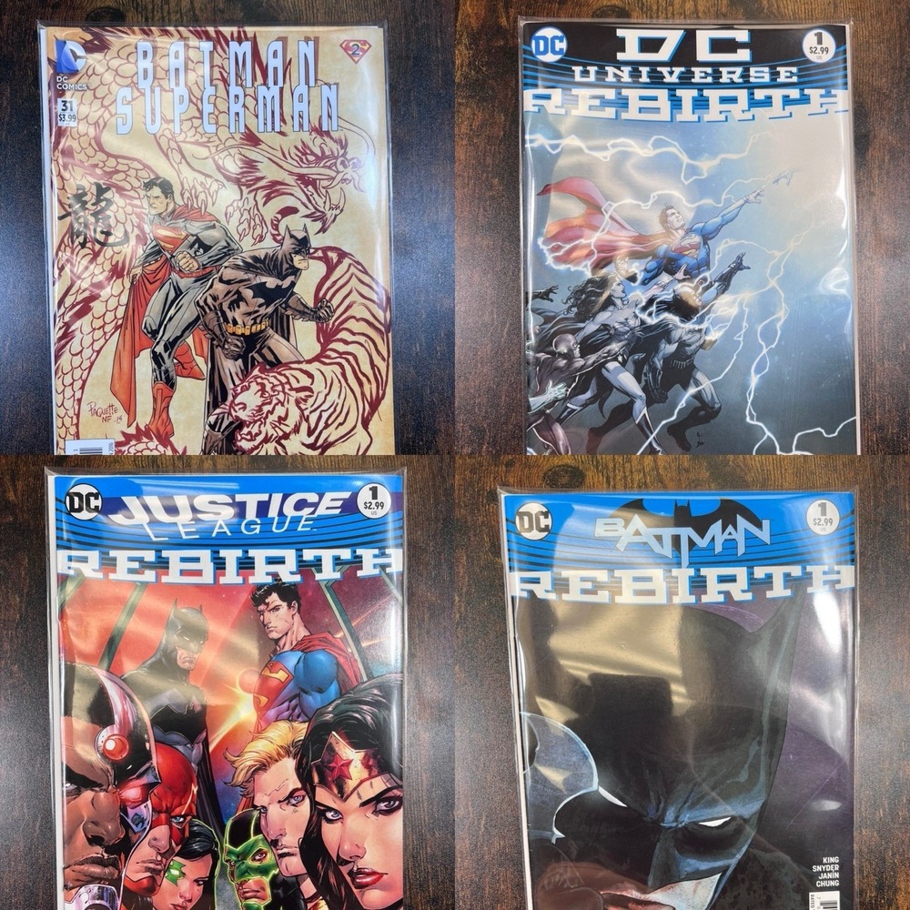 Lot‎ Of 4xDC Comics Batman Rebirth #1 Variant DC Justice League Rebirth Superman